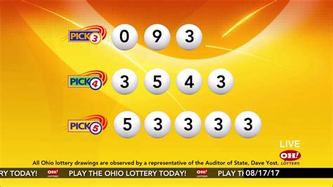 1999 - 2002. . Ohio lottery drawing